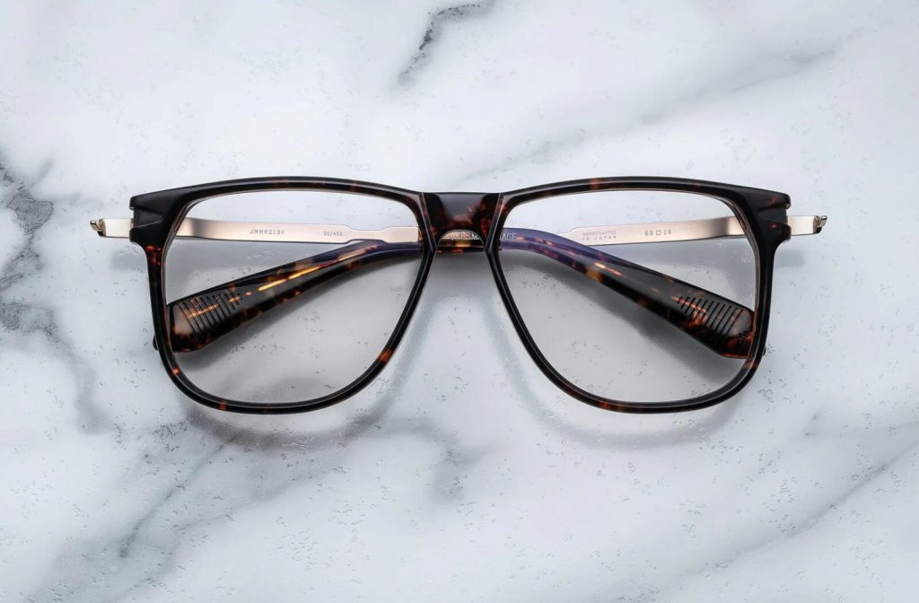 Jaques Marie Mage's Kirkland RX -design eyewear is on the marble table.